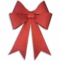 Queens Of Christmas 30 in. PVC Glitter Bow, Red BOW-GLTR-30-RE